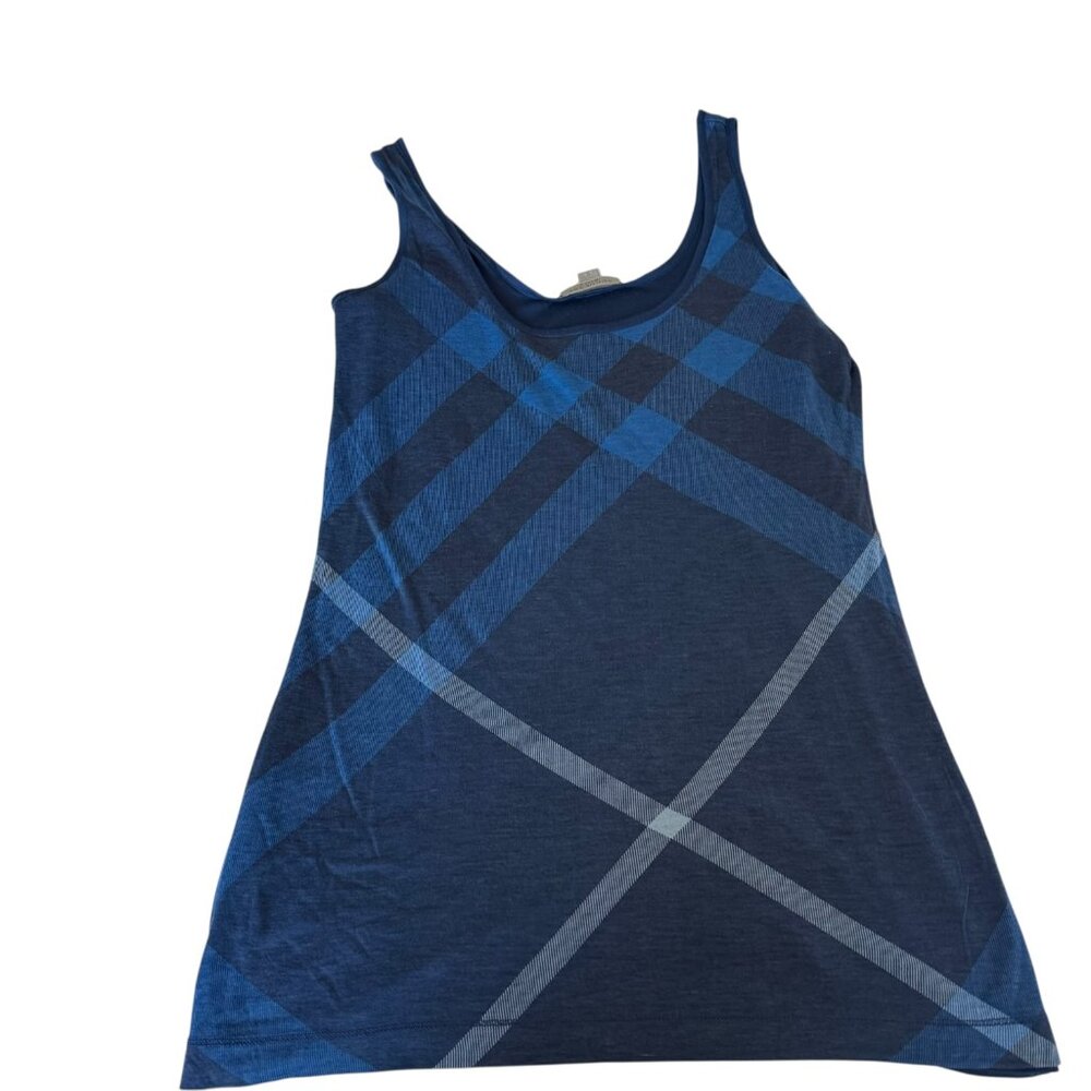 Burberry Brit Blue Tank top Nova Check Modal S Small